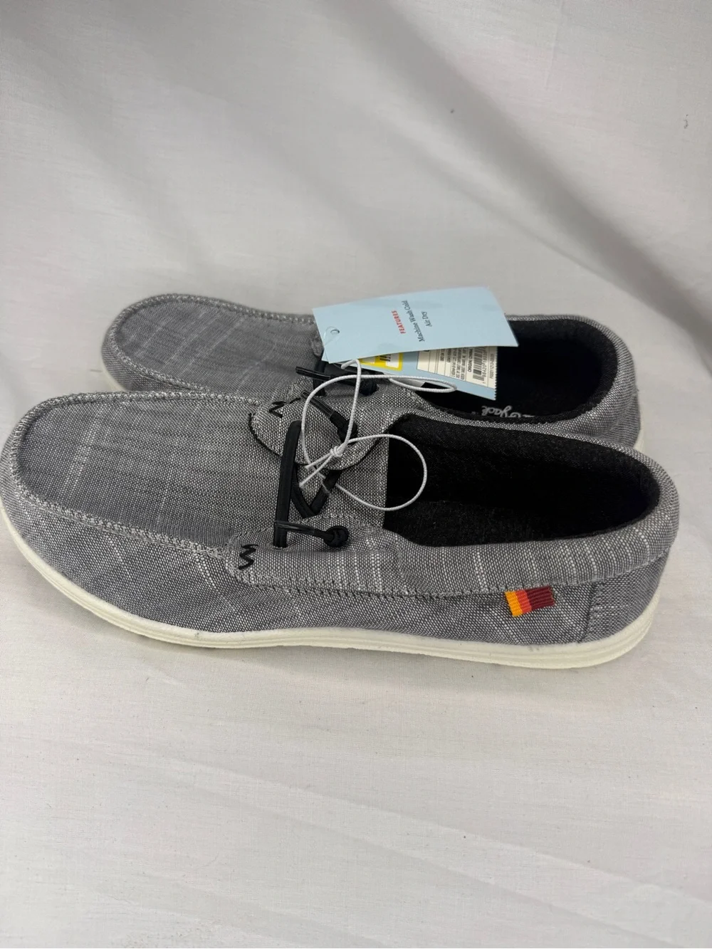 Cat & Jack Gray Boys Briar Slip-On Canvas Boat Shoes